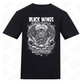 Black Wings | Regular Fit Black T-Shirt