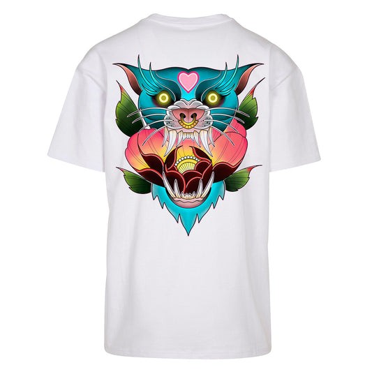 Blue Panther | Oversized White T-Shirt