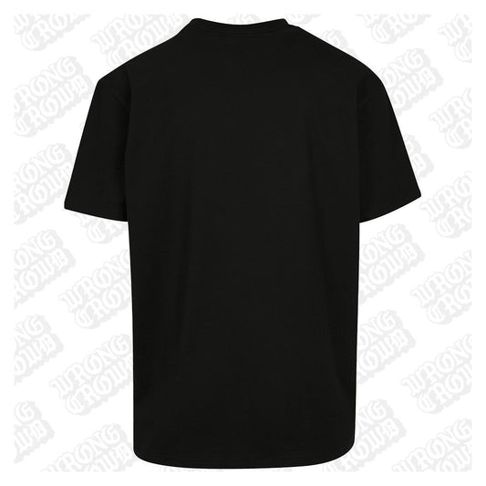 Hobo Fly | Premium Oversized Black Thugger T-Shirt - Wrong Crowd Artist merch