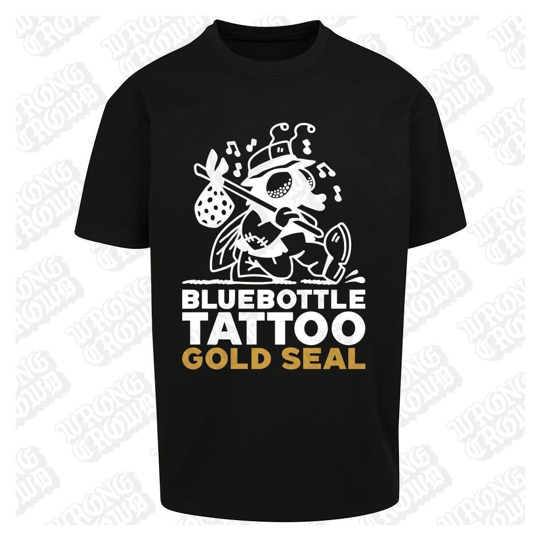 Hobo Fly | Premium Oversized Black Thugger T-Shirt - Wrong Crowd Artist merch