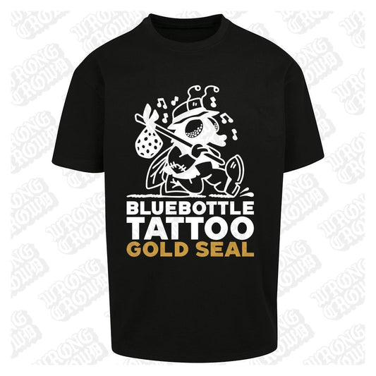 Hobo Fly | Premium Oversized Black Thugger T-Shirt - Wrong Crowd Artist merch