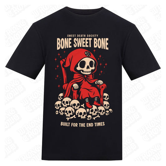 Bone Sweet Bone | Regular Fit Black T-Shirt