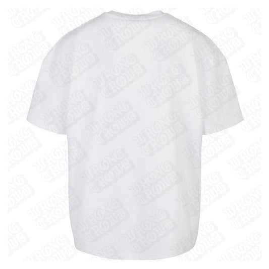 Beware Of The Dog | Oversized White T-Shirt - Wrong Crowd Artist merch