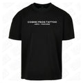 Cosmic Frogs In Your Area | Oversized Black T-Shirt - Wrong Crowd Artist merch