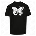 Brittle Butterfly | Oversized Black T-Shirt - Wrong Crowd Artist merch