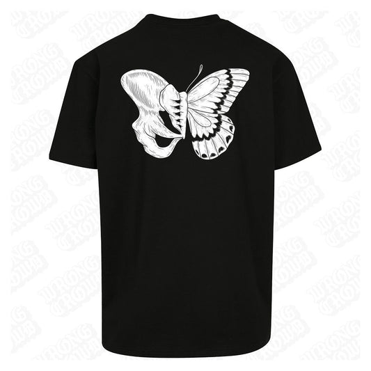 Brittle Butterfly | Oversized Black T-Shirt - Wrong Crowd Artist merch