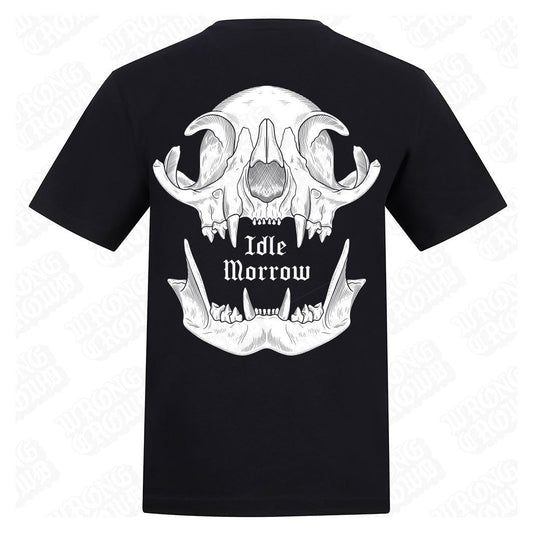 Cat Skull | Regular Fit Black T-Shirt - Wrong Crowd Artist merch