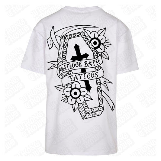 Black Coffin | Oversized White T-Shirt