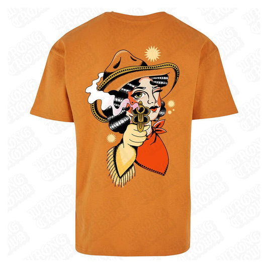 Cowgirl | Oversized Forgotton Orange T-Shirt - Wrong Crowd Artist merch