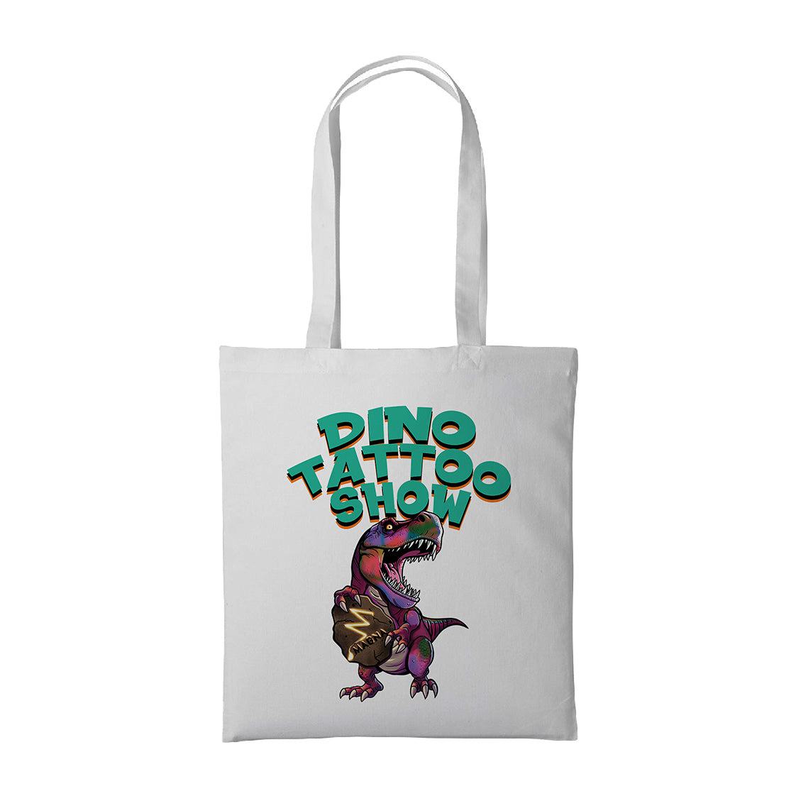 Dino Tattoo Show T-Rex | White Shopper Tote Bag