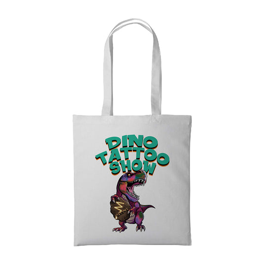 Dino Tattoo Show T-Rex | White Shopper Tote Bag