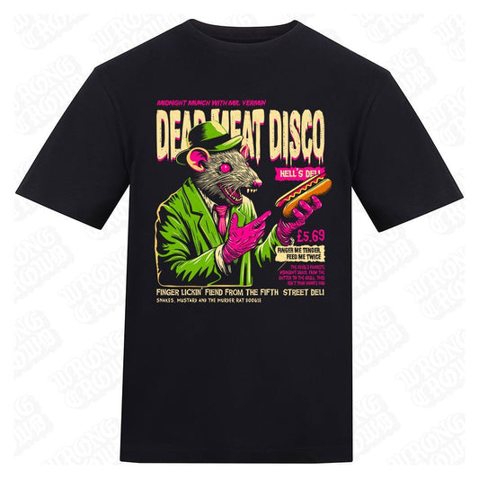 Disco Meat Disco Baby | Regular Fit Black T-Shirt