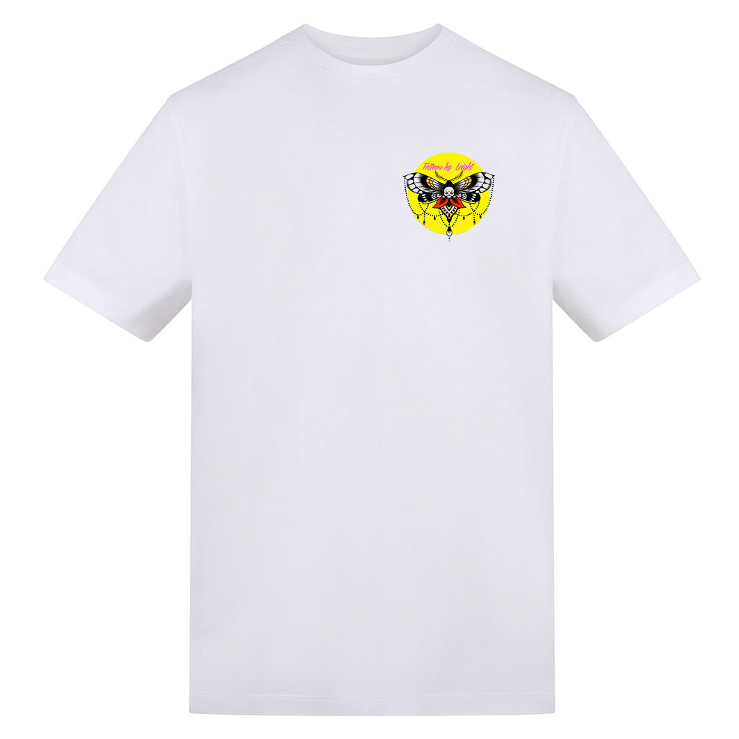 Death Moth  | Regular Fit White T-Shirt - Wrong Crowd Artist merch