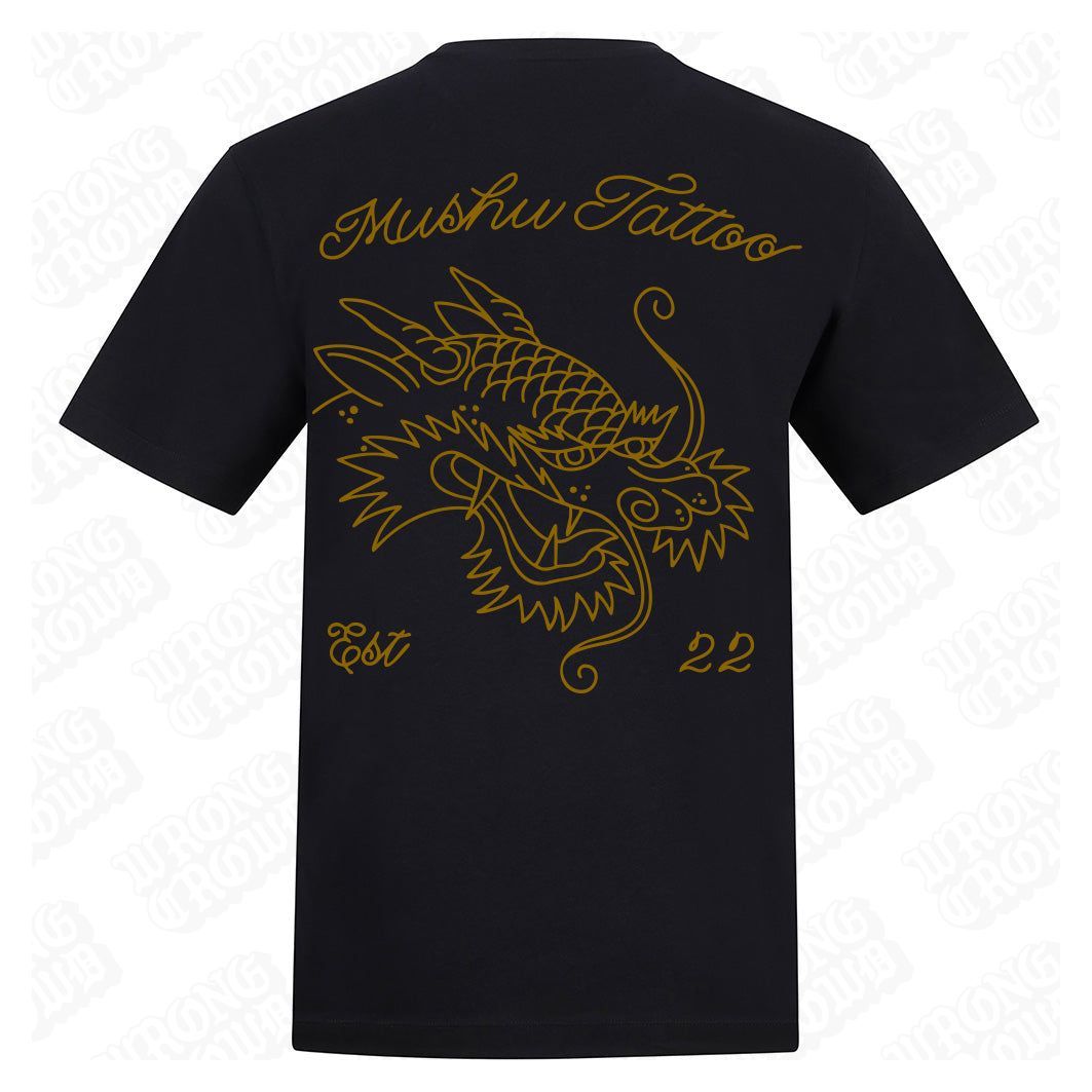 Dragon Gold | Regular Fit Black T-Shirt