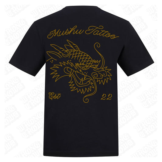 Dragon Gold | Regular Fit Black T-Shirt