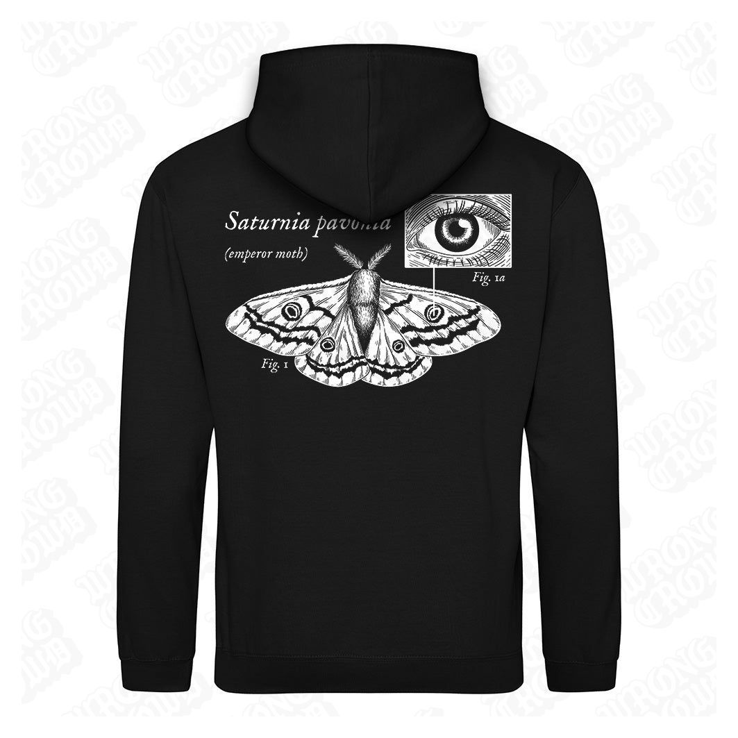 Emperor Moth | Black Hoodie - Wrong Crowd Artist merch