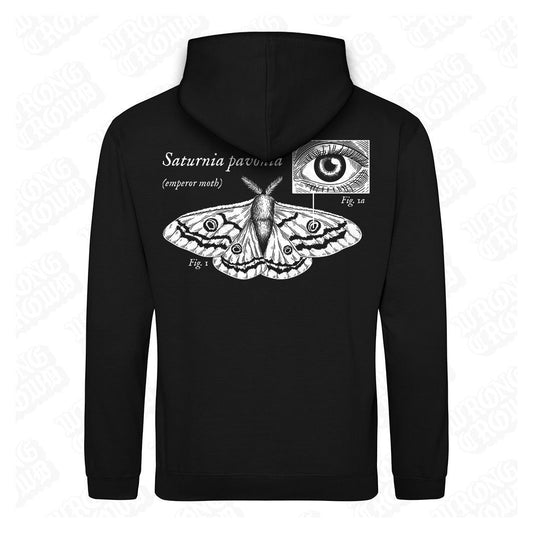 Emperor Moth | Black Hoodie - Wrong Crowd Artist merch