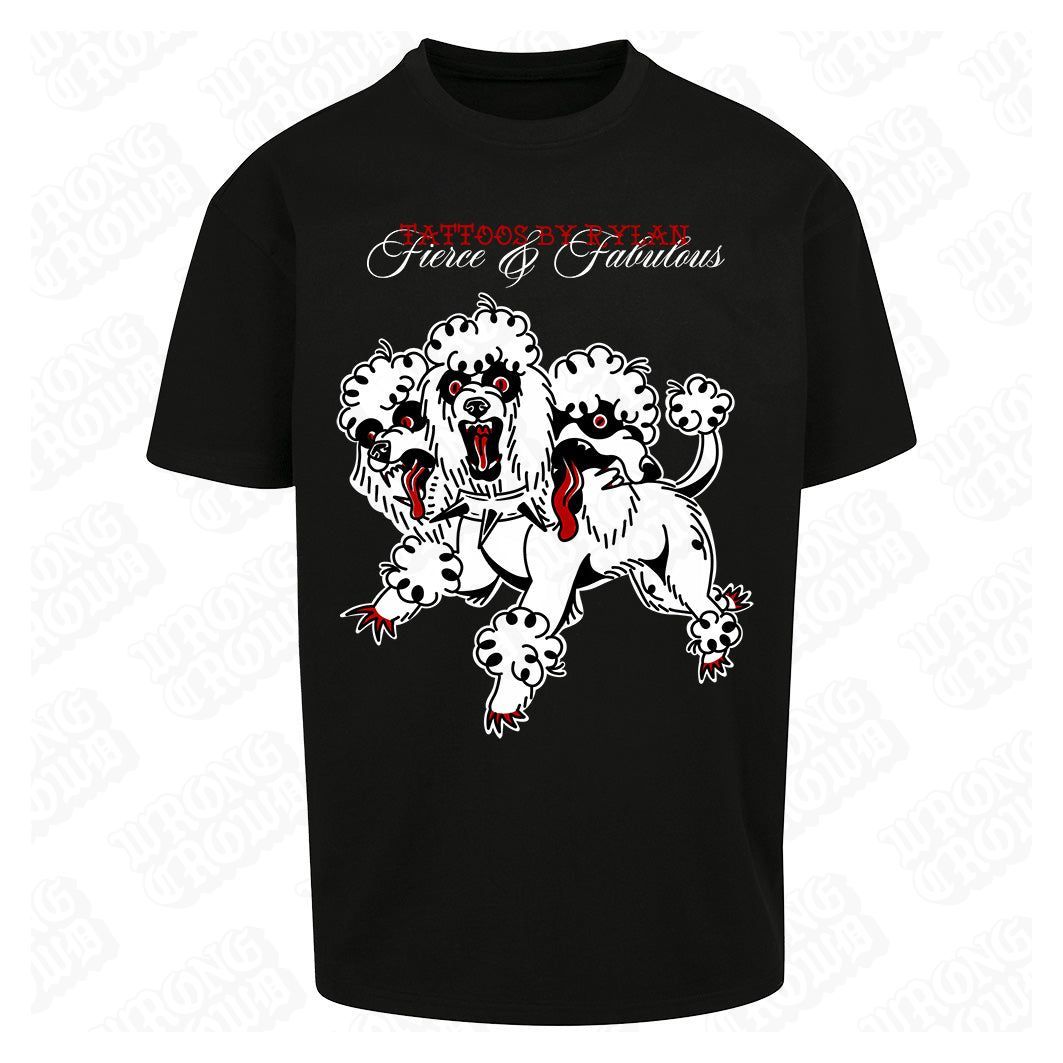 Fierce & Fabulous | Oversized Black T-Shirt - Wrong Crowd Artist merch