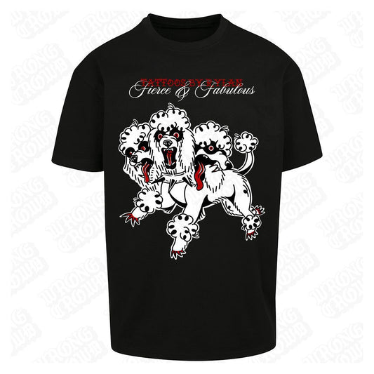 Fierce & Fabulous | Oversized Black T-Shirt - Wrong Crowd Artist merch