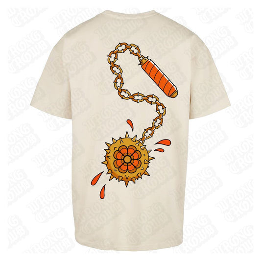 Flail | Oversized Sand T-Shirt - Wrong Crowd Artist merch
