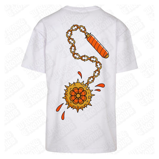 Flail | Oversized White T-Shirt - Wrong Crowd Artist merch