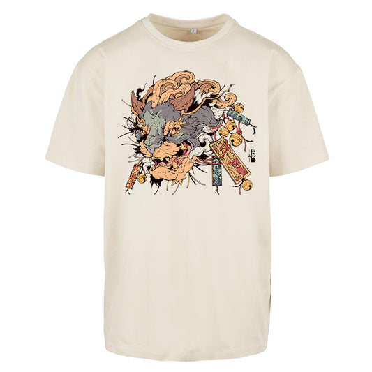 Foo Dog | Oversized Sand T-Shirt