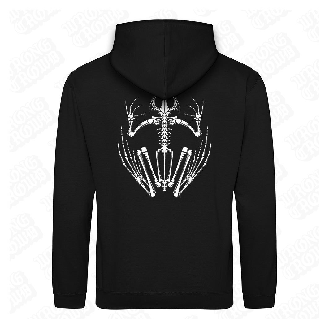 Frog Skeleton | Black Hoodie - Wrong Crowd Artist merch