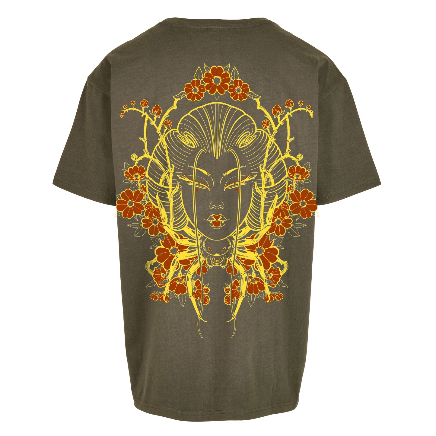 Geisha | Oversized Olive T-Shirt