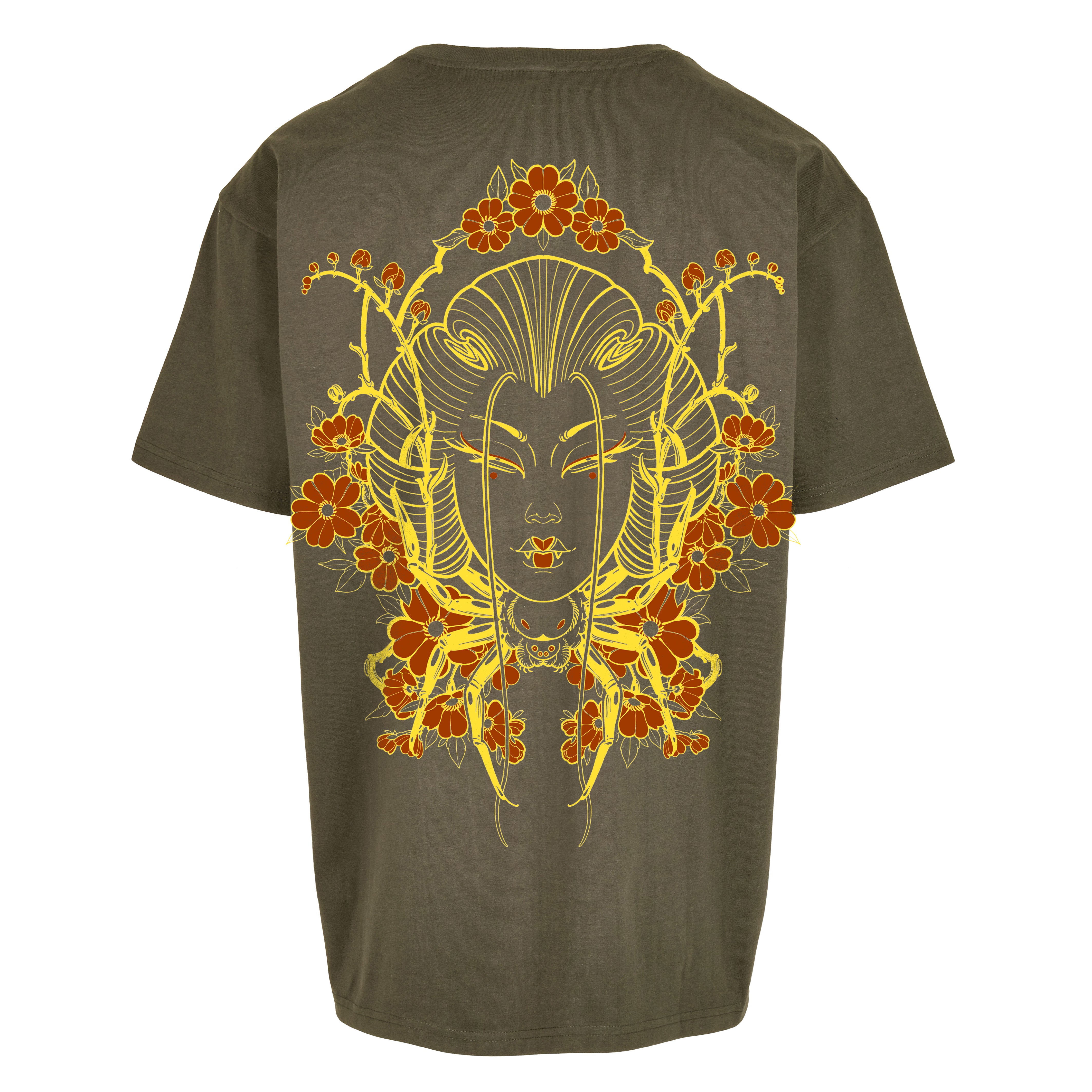 Geisha | Oversized Olive T-Shirt
