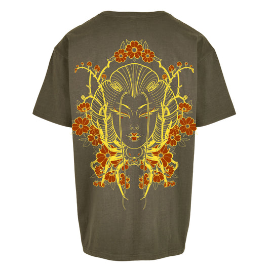 Geisha | Oversized Olive T-Shirt