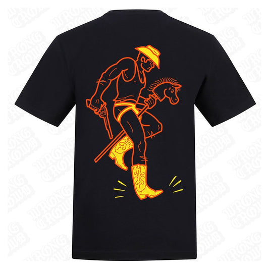 Giddy Up | Regular Fit Black T-Shirt - Wrong Crowd Artist merch