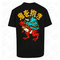 Hannya Frog | Oversized Black T-Shirt - Wrong Crowd Artist merch