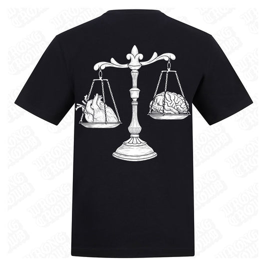 Heavy Heart | Regular Fit Black T-Shirt - Wrong Crowd Artist merch