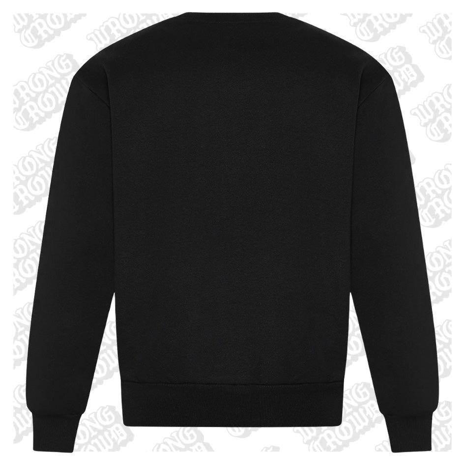 Hobo Fly | Premium Ultra Heavy Oversized Black Boxxer Sweatshirt - Wrong Crowd Artist merch
