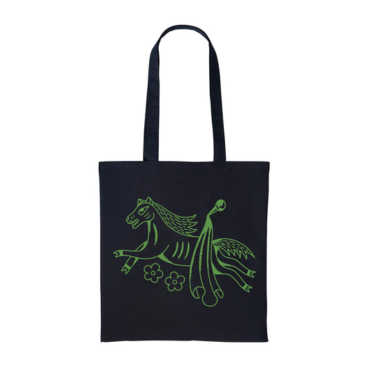 Horse | Black Shopper Tote Bag