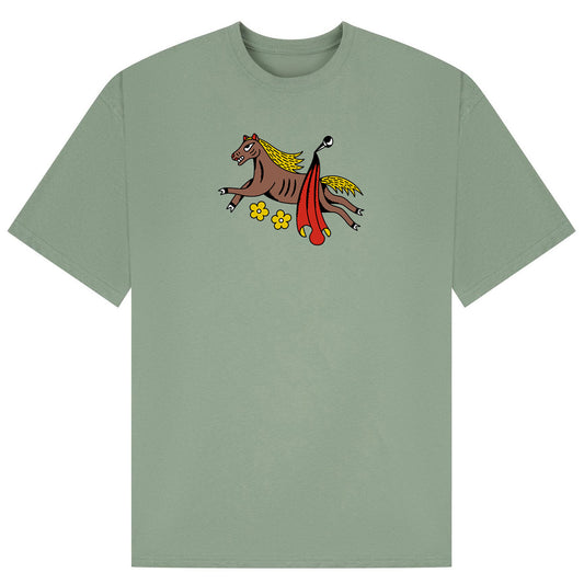Horse | Oversized Sage T-Shirt