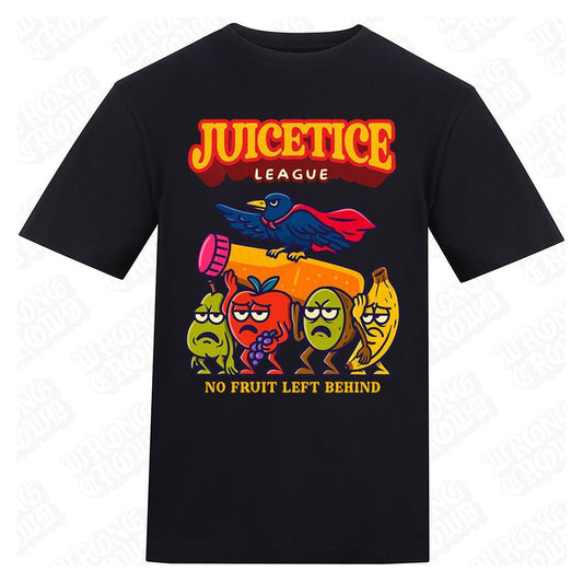 Juicetice League | Regular Fit Black T-Shirt