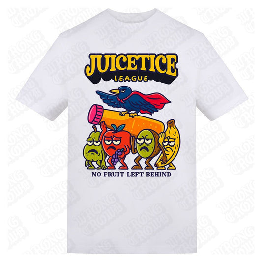 Juicetice League | Regular Fit White T-Shirt