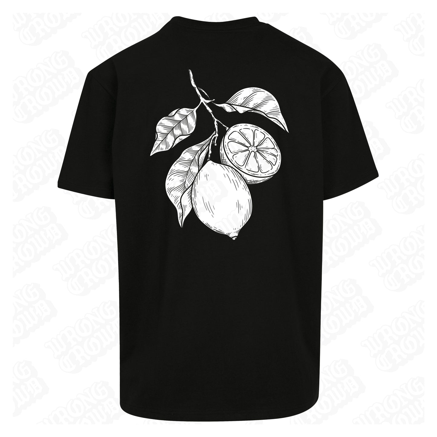 Lemon Branch | Oversized Black T-Shirt - Wrong Crowd Artist merch