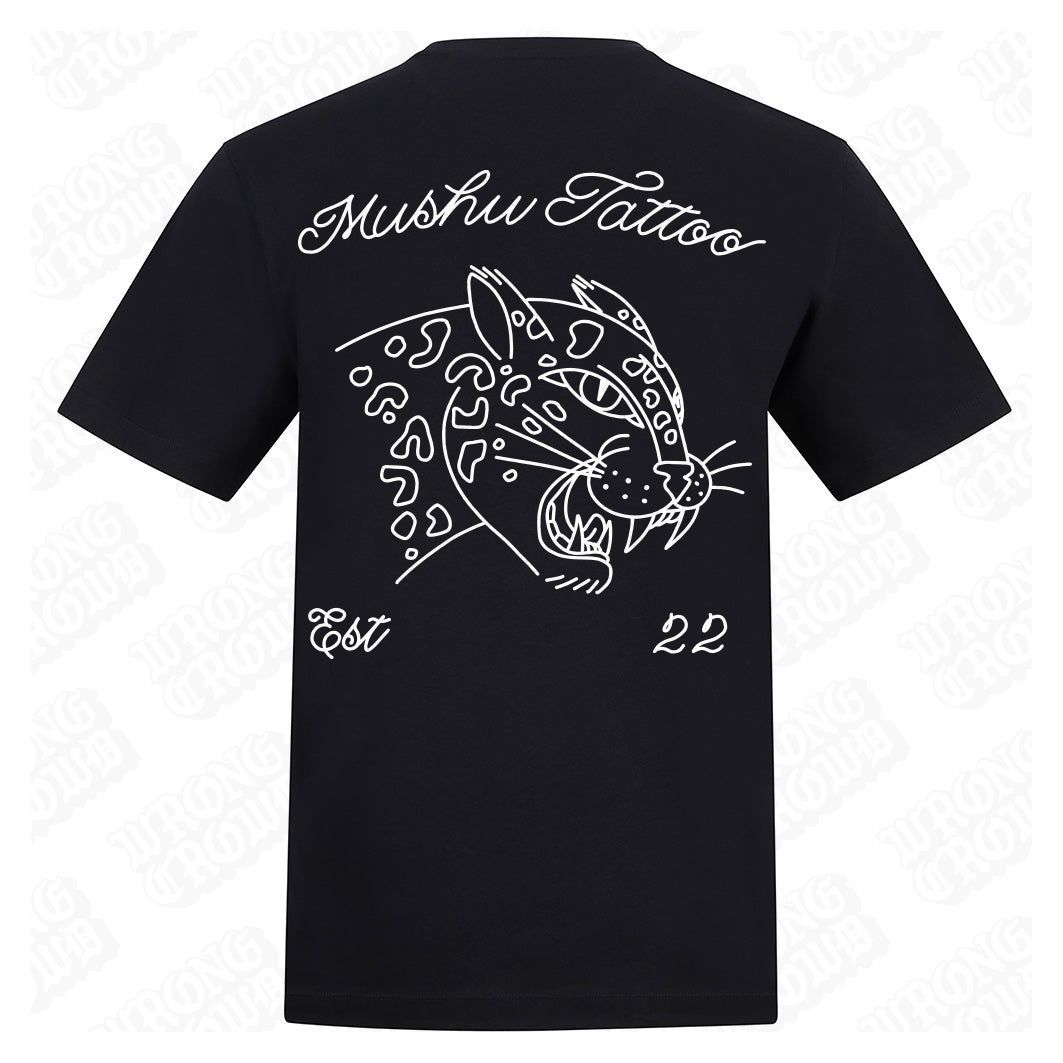 Leopard | Regular Fit Black T-Shirt
