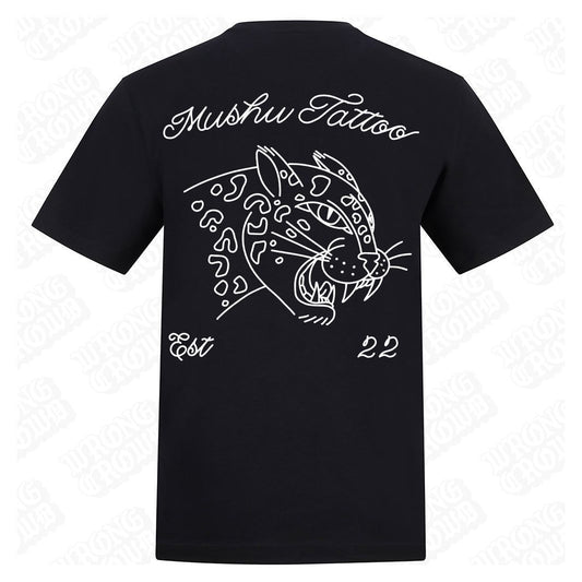 Leopard | Regular Fit Black T-Shirt