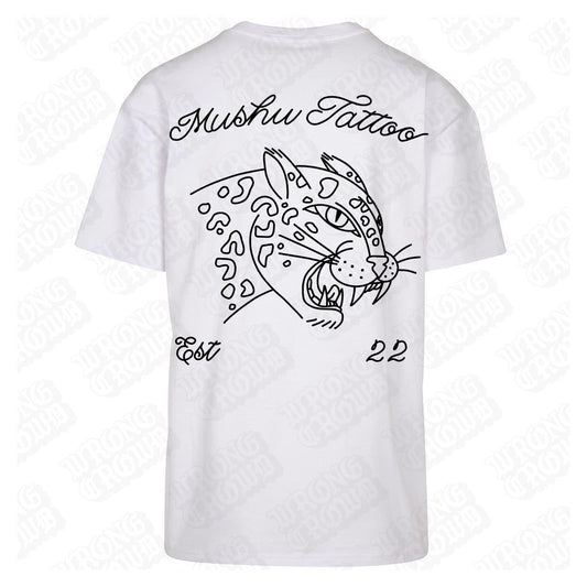 Leopard | Oversized White T-Shirt
