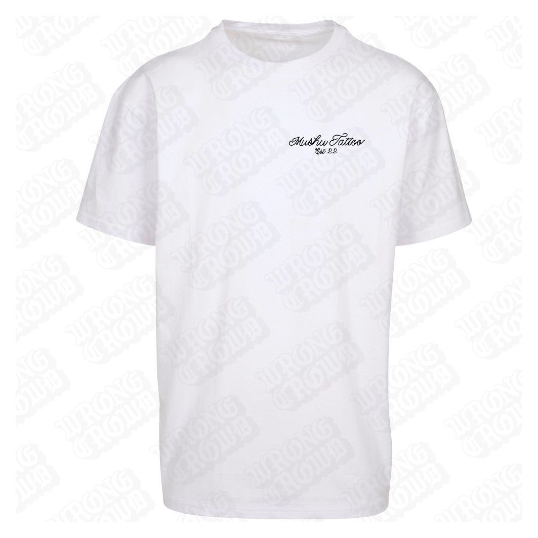 Leopard | Oversized White T-Shirt