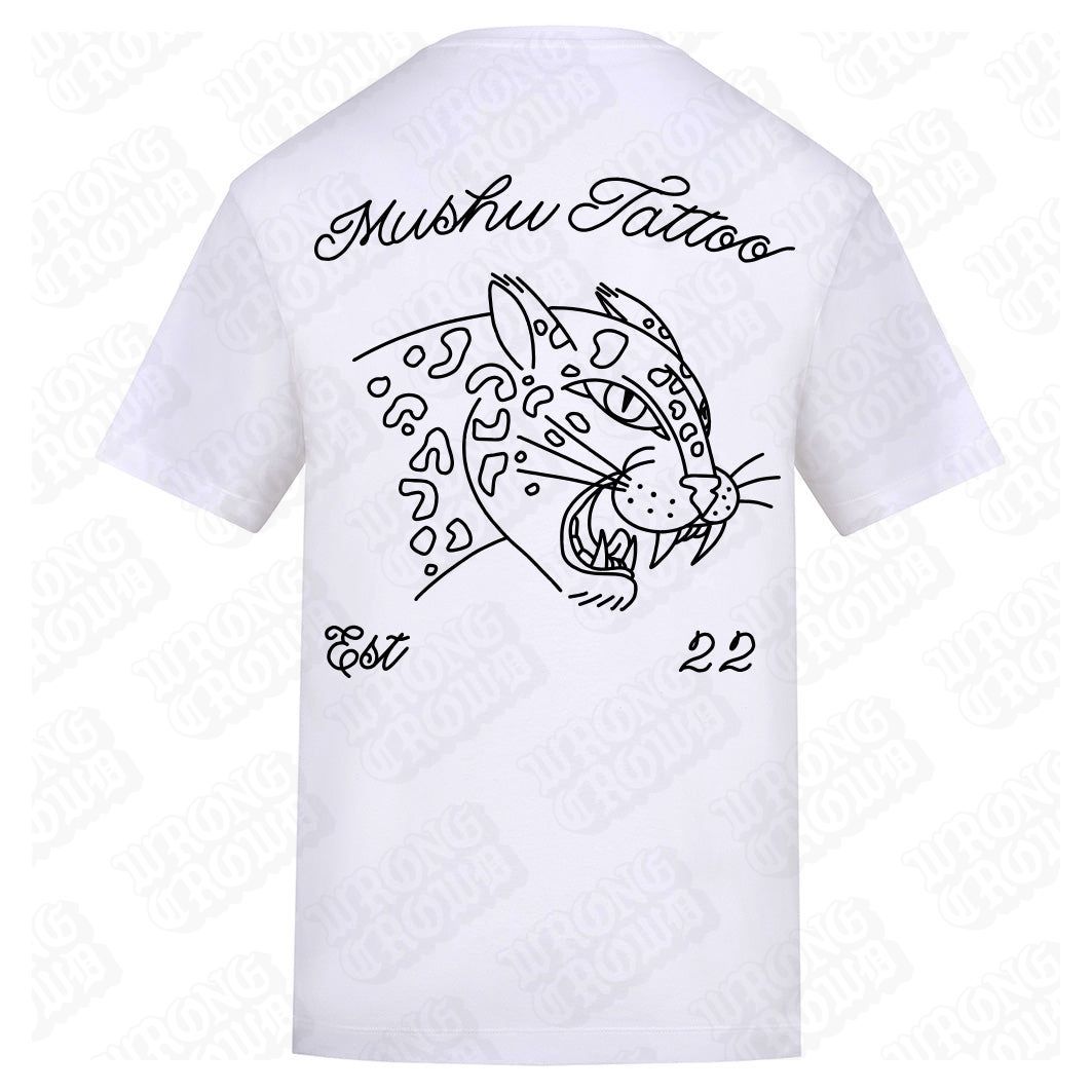 Leopard | Regular Fit White T-Shirt