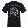 Leopard Orange | Regular Fit Black T-Shirt