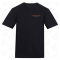 Leopard Orange | Regular Fit Black T-Shirt