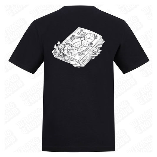 Mushroom Study | Regular Fit Black T-Shirt - Wrong Crowd Artist merch