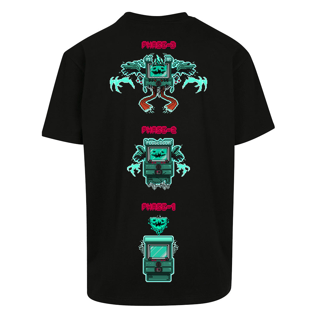 P055E550R Phases | Oversized Black T-Shirt