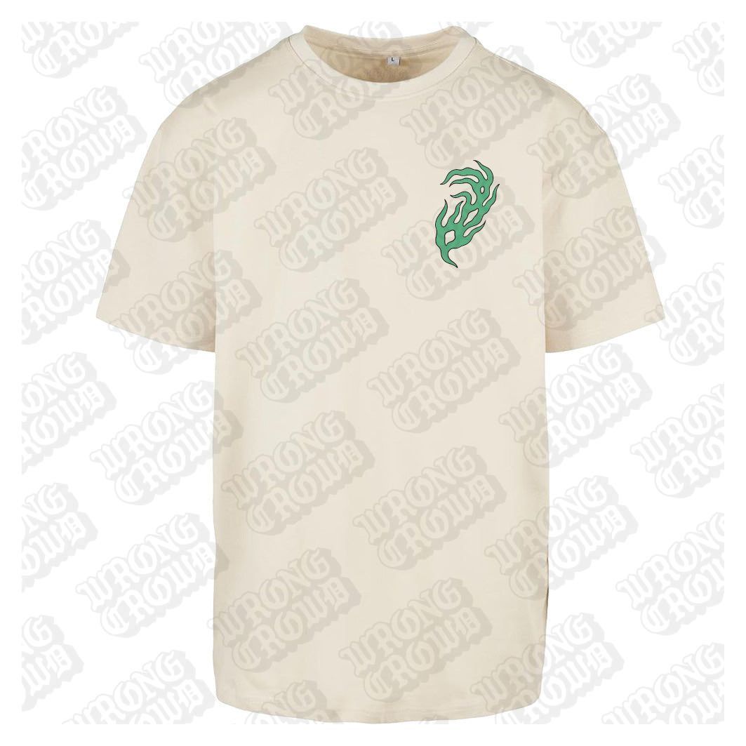 Panther | Oversized Sand T-Shirt - Wrong Crowd Artist merch