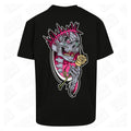 Pink Thorns | Oversized Black T-Shirt - Wrong Crowd Artist merch